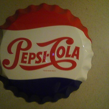 27 inch Pepsi Cola tin wall sign