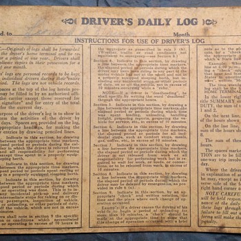 Penn Greyhound 1939 Drivers Daily Log Guy Lombardo Orga. on Board - Paper