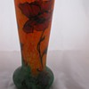 Legras fire poppy vase