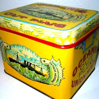 Oceanic Cut Plug Tobacco Tin - Tobacciana