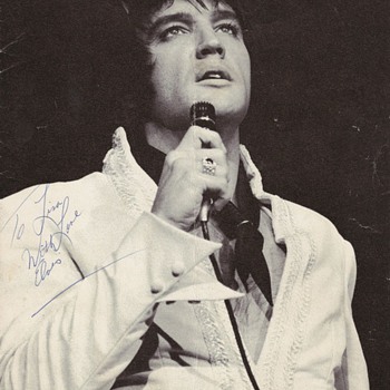 Signed Elvis Menu International Hotel Las Vegas - Paper