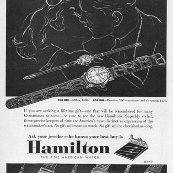 1952 - Hamilton Watch Advertisement - Advertising