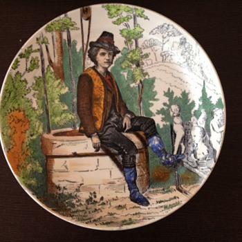 Antique Creil & Montereau L.M. & Cie plate - Art Pottery