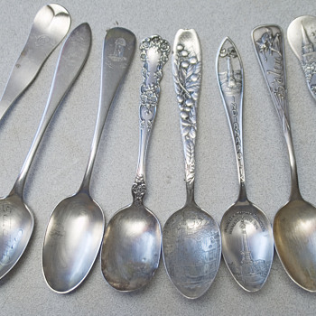 Sterling Spoon collection Salem Witch,North Church Boston