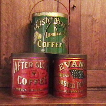 3 Early 1900's Coffee Tins