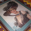 art nouveau unknown large framed picture