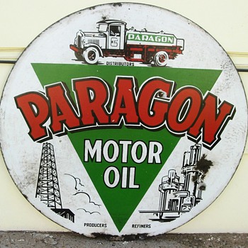 Paragon porcelain sign.
