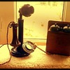 1924 British candlestick telephone & bell box