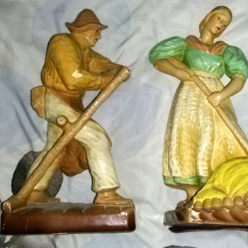 Two Vintage Russian Ceramic Figures - Figurines