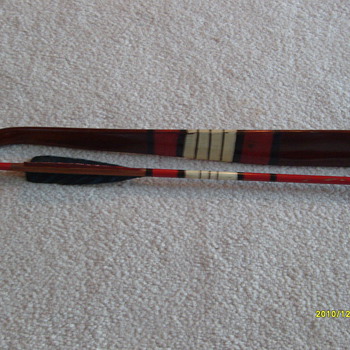 Old Hand Painted Bow & Arrow