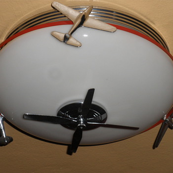 Airplane Art Deco Light Fixture