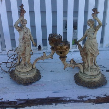 My GREAT find! Male and Female Lamps - Victorian  - Lamps