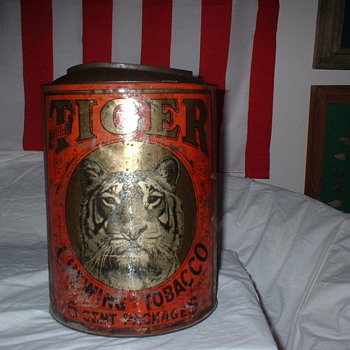 Tiger Tobacco Tin - Advertising