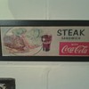 Steak Sandwich With Coca Cola Litho Sign