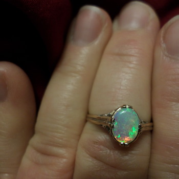 14k Art Nouveau Opal Ring - Fine Jewelry