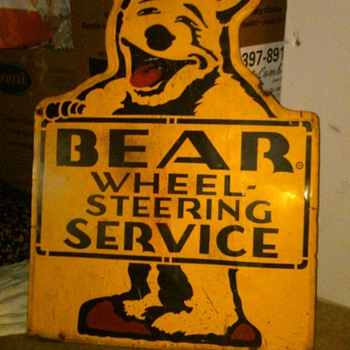 Bear Service sign, metal