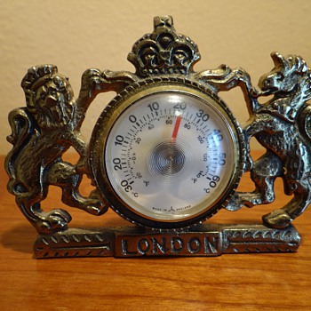 VINTAGE  GRIFFIN THERMOMETER- LONDON- BRASS -MADE IN ENGLAND 