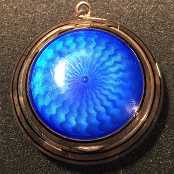 Blue Sterling Guilloche Compact - Accessories