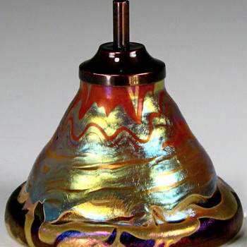 Loetz Hofstötter 358 Inkwell set piece circa 1900 - Art Glass