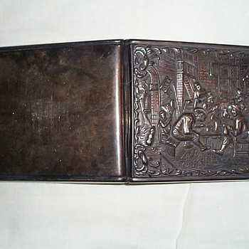 Alpacca Hoka (alpaca) Cigarette Case German Silver Vintage 1930's very Ornate