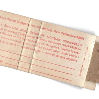 Norman Rockwell Matchbook - Tobacciana