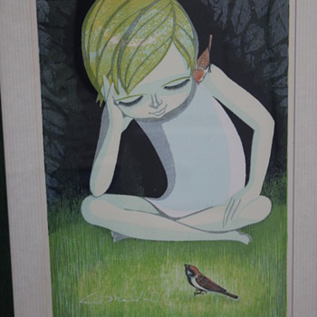 Shuzo Ikeda Woodblock Painting - Asian