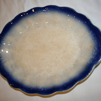 Flow blue platter - China and Dinnerware