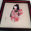 Asian Cloth art of little girl with hair