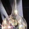 Art glass hanging votive holder