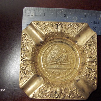 Achille Mourant Corfou Brass Ashtray - Tobacciana