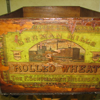 Nice old German Mills box (later became Quaker Oats) 