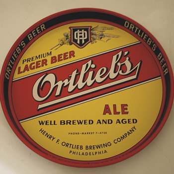 Vintage Ortlieb Beer Tray - Breweriana