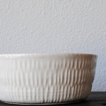 Textured pottery bowl with an "A" in square mark...is this studio pottery? - Art Pottery