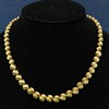 14k Gold Fluted Bead Necklace - 1940's-60's - Thrift Store!