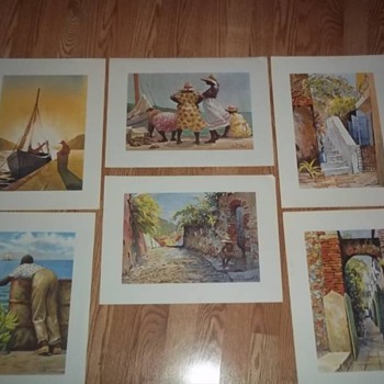 6 Prints From L. Gluck, Gari Melchers , Homer Winslow and Paul Cezanne - Posters and Prints