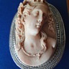 Wonderful full body antique Victorian carved Pompeii Lava Mount Vesuvius Cameo