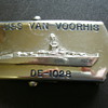 US Navy Belt Buckle USS Van Voorhis