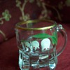 Federal Glass Lily-of-the-Valley handpainted toothpick or shot glass