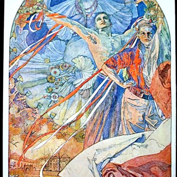 ALPHONSE MUCHA: 1926 SOKOL SLET POSTCARD