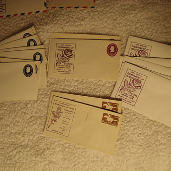 TOURNAMENT OF THE ROSES- 72,74,76,78  "AIR MAIL ENVELOPE"  +  HAWAII VIA AIR MAIL        