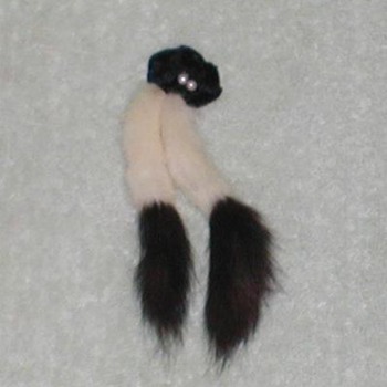 Ladies Fur & Pearls Pin Brooch