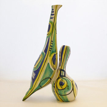Anonymous porcelain zoomorphic vase (Italy, 1950s) - Art Pottery