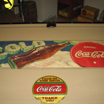 1939 Coca-Cola Fiber Banner - Coca-Cola