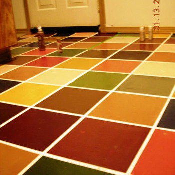 Painted kitchen floor