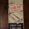 Washington D.C. Guide Map Street Car & Bus Lines 1949
