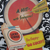 LUCKY STRIKE CARDBOARD SIGN, BE HAPPY-GO LUCKY