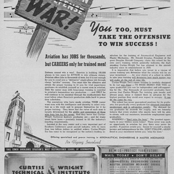 1942/43 - Curtiss-Wright Tech. Inst. Advertisements