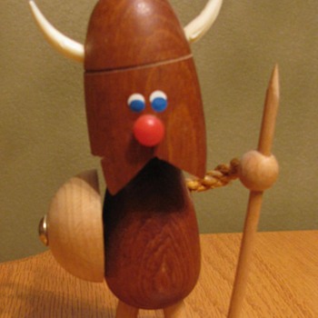 Danish Modern Teak Viking Bottle Opener Figurine