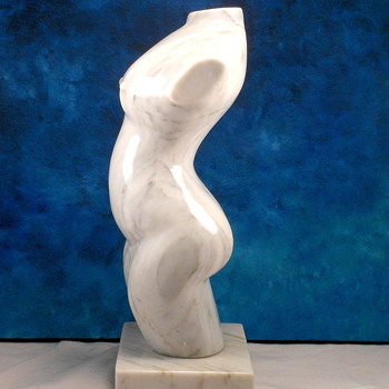 Marble Sculpture of Nude Woman Pregnant -  Unsigned Thrift Store Find