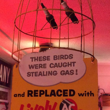 Gas station memorabilia - Advertising